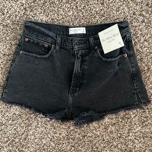 Abercrombie & Fitch Black Denim Shorts